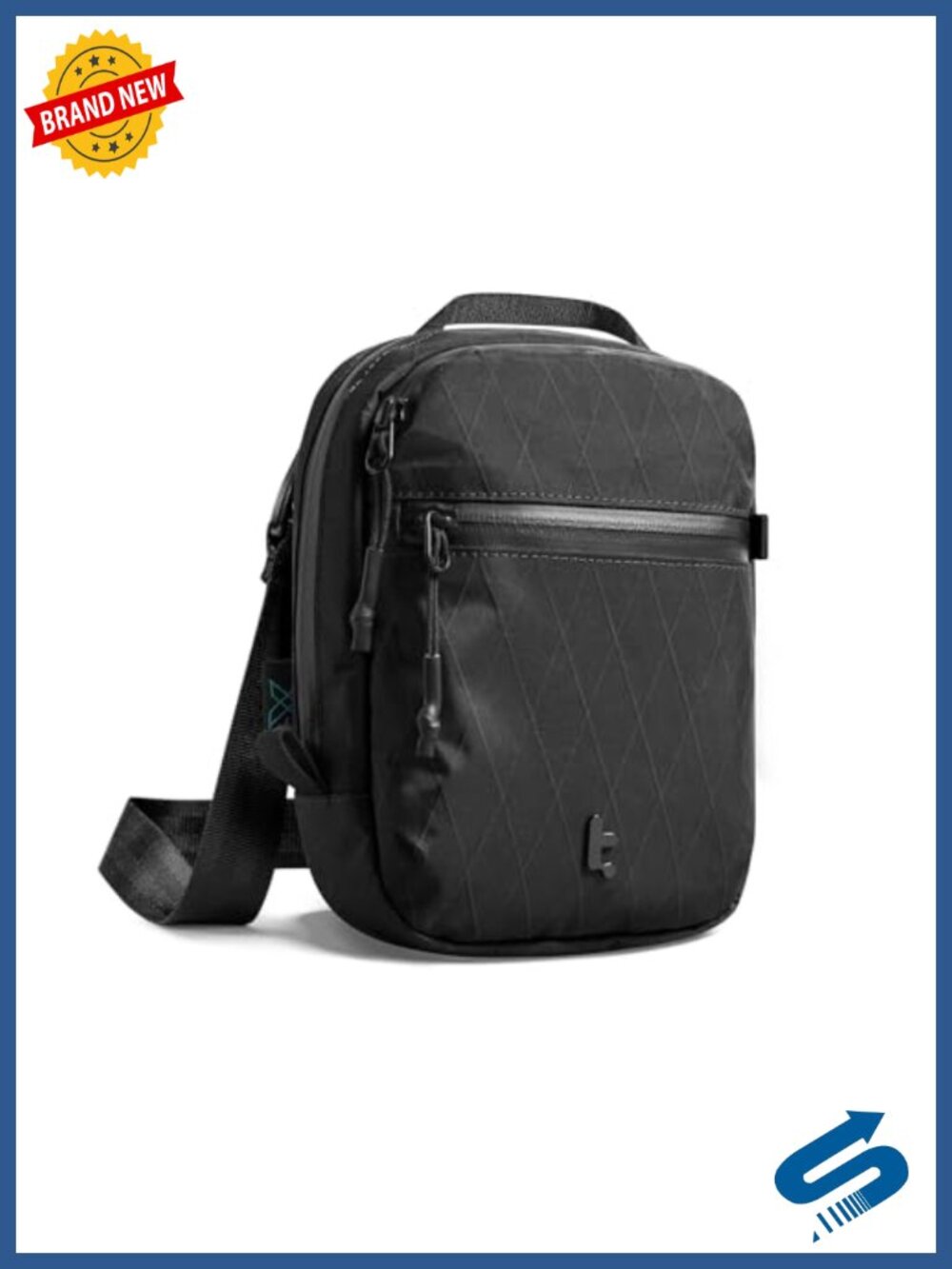 X-Pac Fabric Travel Crossbody Sling Bag with RFID Blocking Lockable Zipper